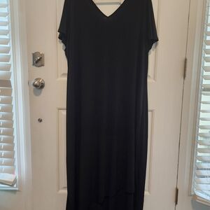 Avenue Black High Low V-Neck Dress